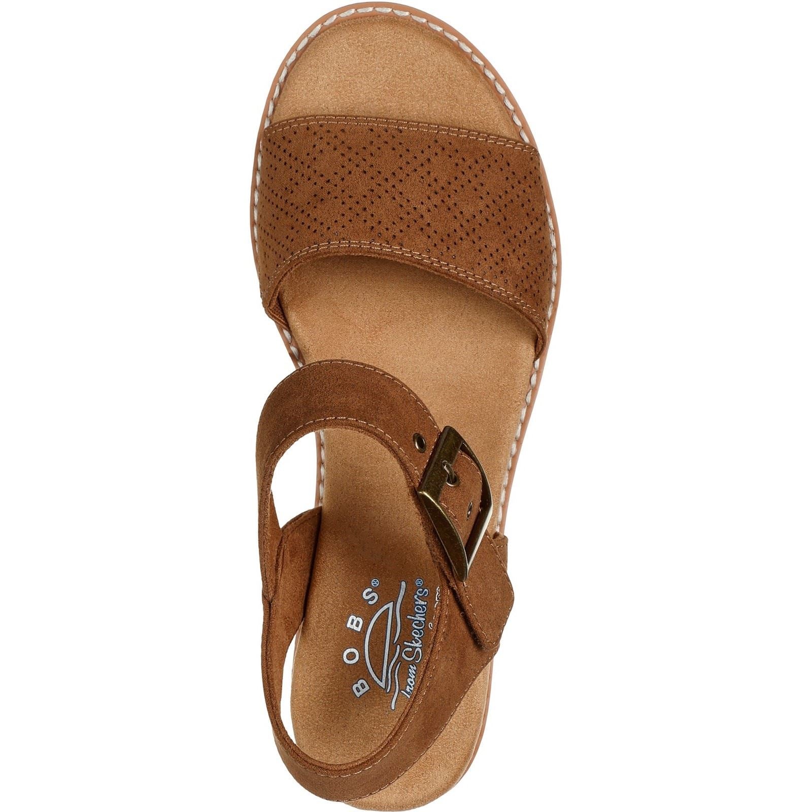 Skechers Desert Kiss Serendipitous Synthetik Damen Kastanienbraune Sandalen