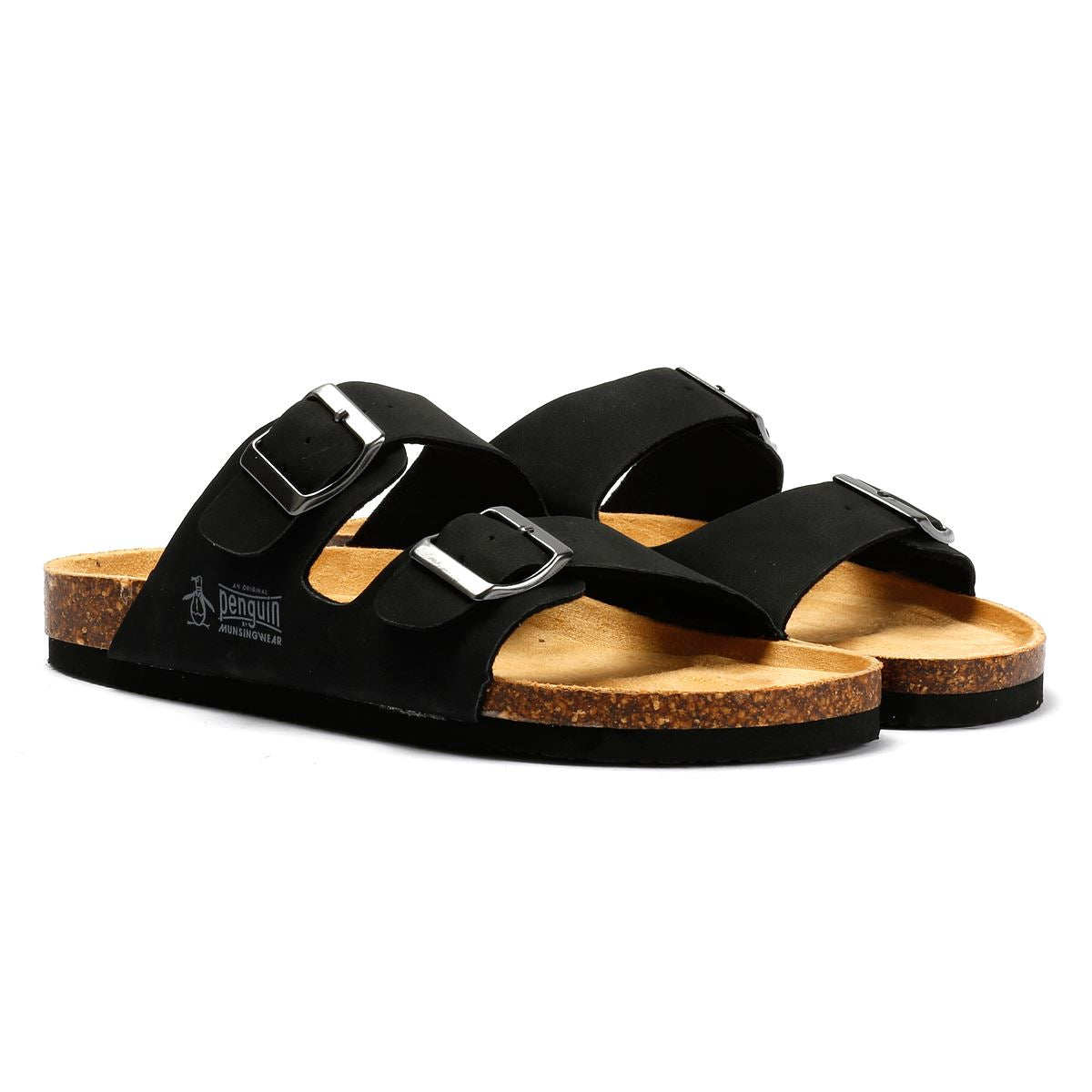 Penguin Port 2 Damen Schwarze Sandalen