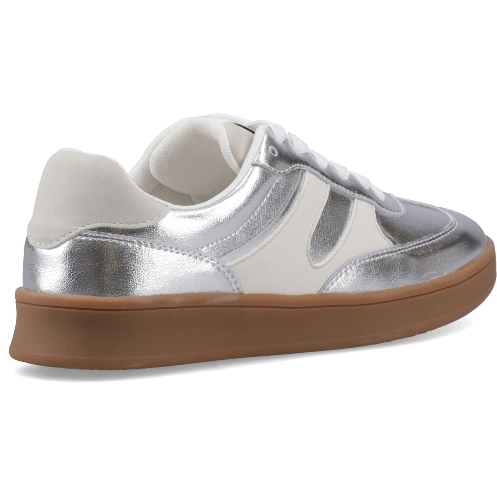 Hush Puppies Maura Wildleder Damen Silber Sneaker