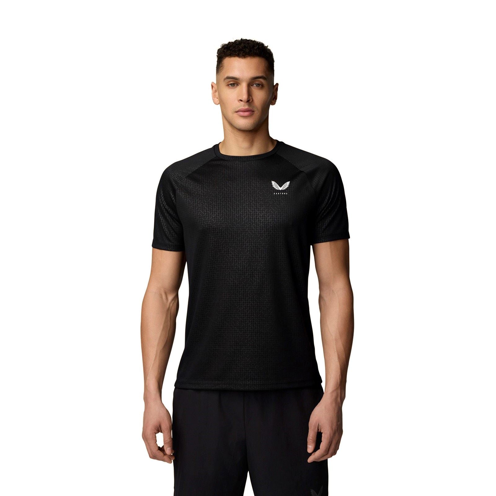 Castore Adapt T-Shirt Polyester Herren Schwarze Farbe Sport-T-Shirts