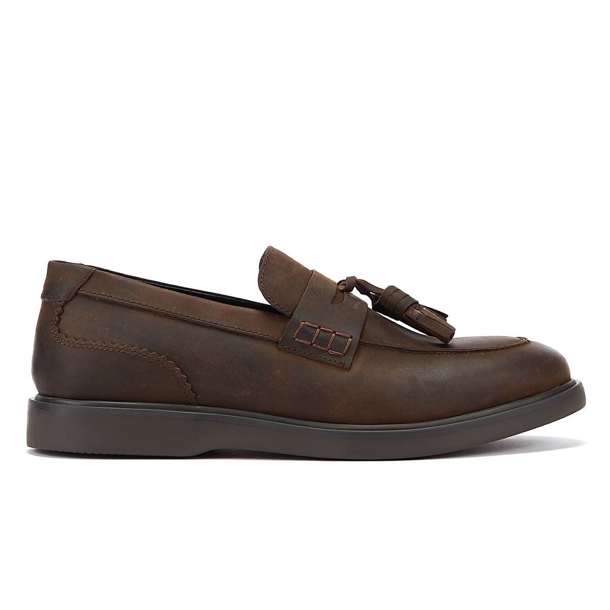 Hudson Cato Loafer Verrücktes Leder Herren Braune Slipper