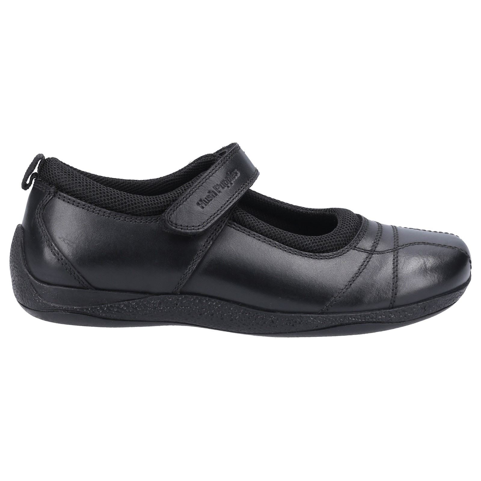 Hush Puppies Clara Junior Mädchenschuhe Aus Schwarzem Leder
