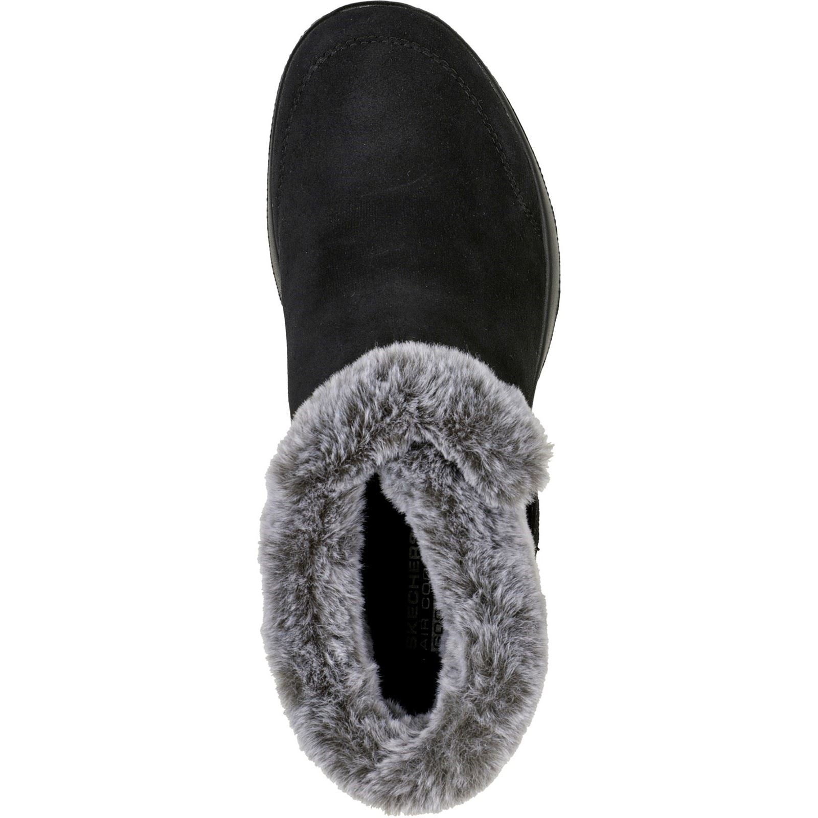 Skechers On-The-Go Joy First Glance Leder Damen Stiefel In Schwarz/Grau