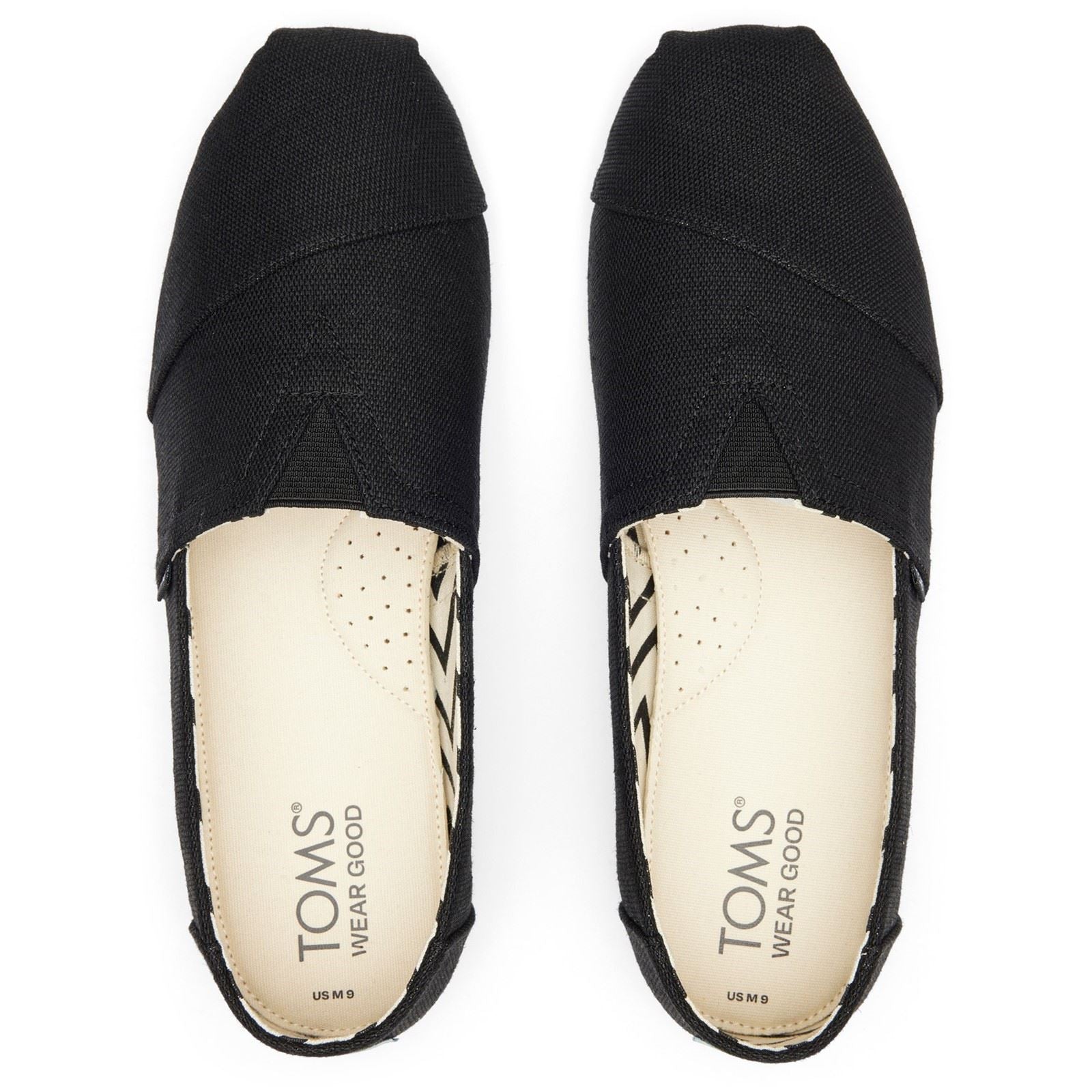 TOMS Alpargata Classic Baumwoll Herren Schwarze Espadrilles