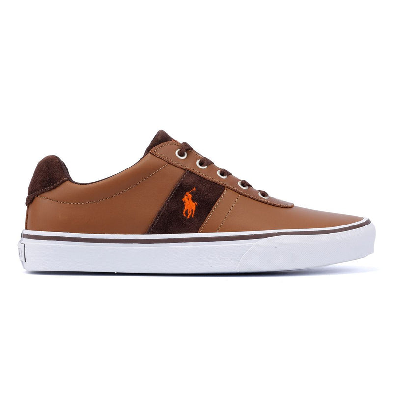 Ralph Lauren Hanford III Leder Herren Braune Turnschuhe