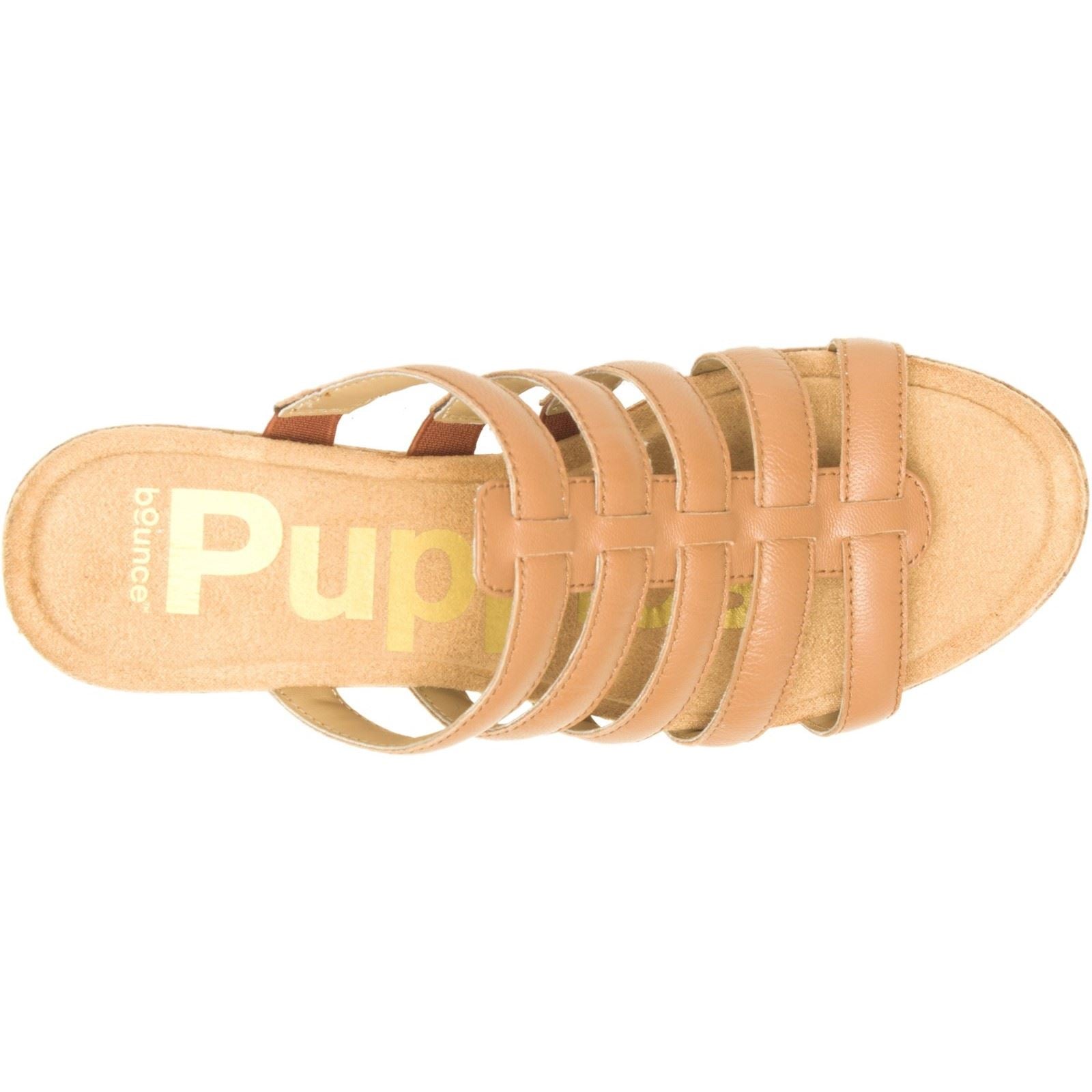 Hush Puppies Willow Slide Damen Keilsandalen Aus Braunem Leder