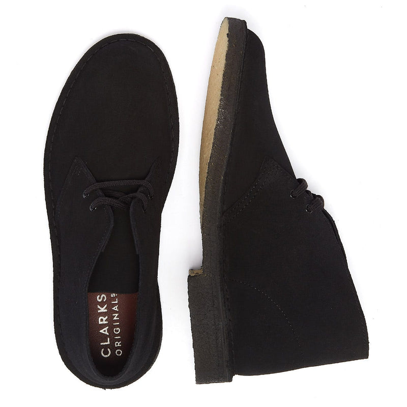 Clarks Originals Desert Wildleder Herren Schwarz Stiefel