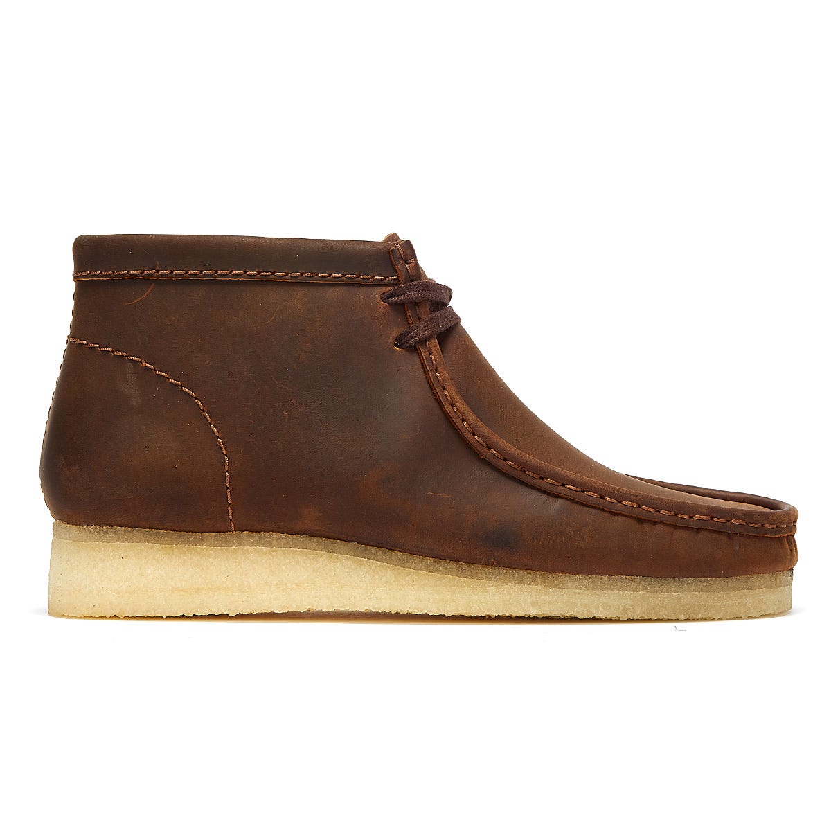 Clarks Originals Wallabee Leder Herren Bienenwachs Braun Stiefel