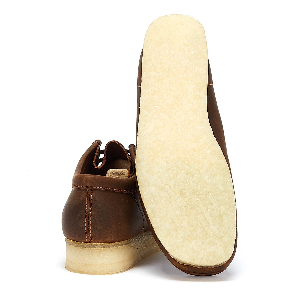 Clarks Originals Wallabee Leder Herren Schuhe Braun