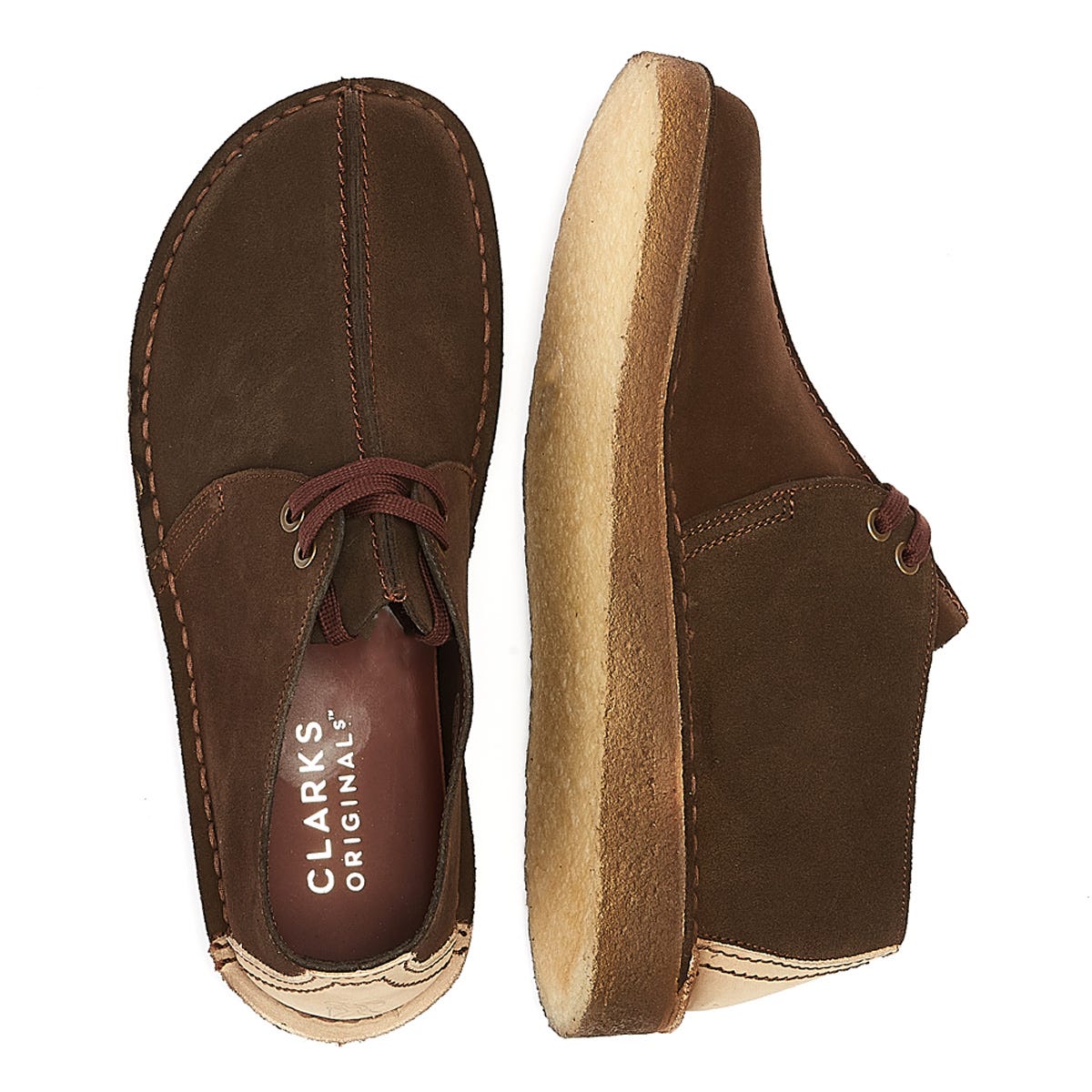 Clarks Originals Desert Trek Suede Mens Dark Brown Schuhe