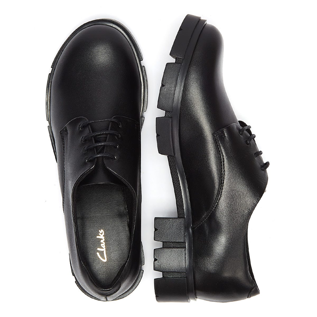 Clarks Teala Spitzenleder Damenschuhe (Schwarz)