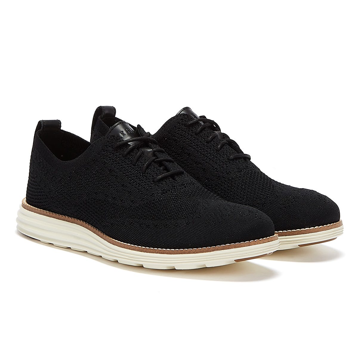Cole Haan ØriginalGrand Stitchlite Wingtip Oxford Herren Schwarz / Elfenbein Oxford Schuhe