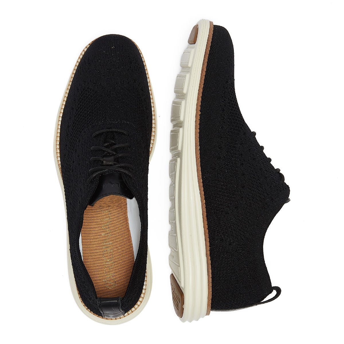 Cole Haan ØriginalGrand Stitchlite Wingtip Oxford Herren Schwarz / Elfenbein Oxford Schuhe