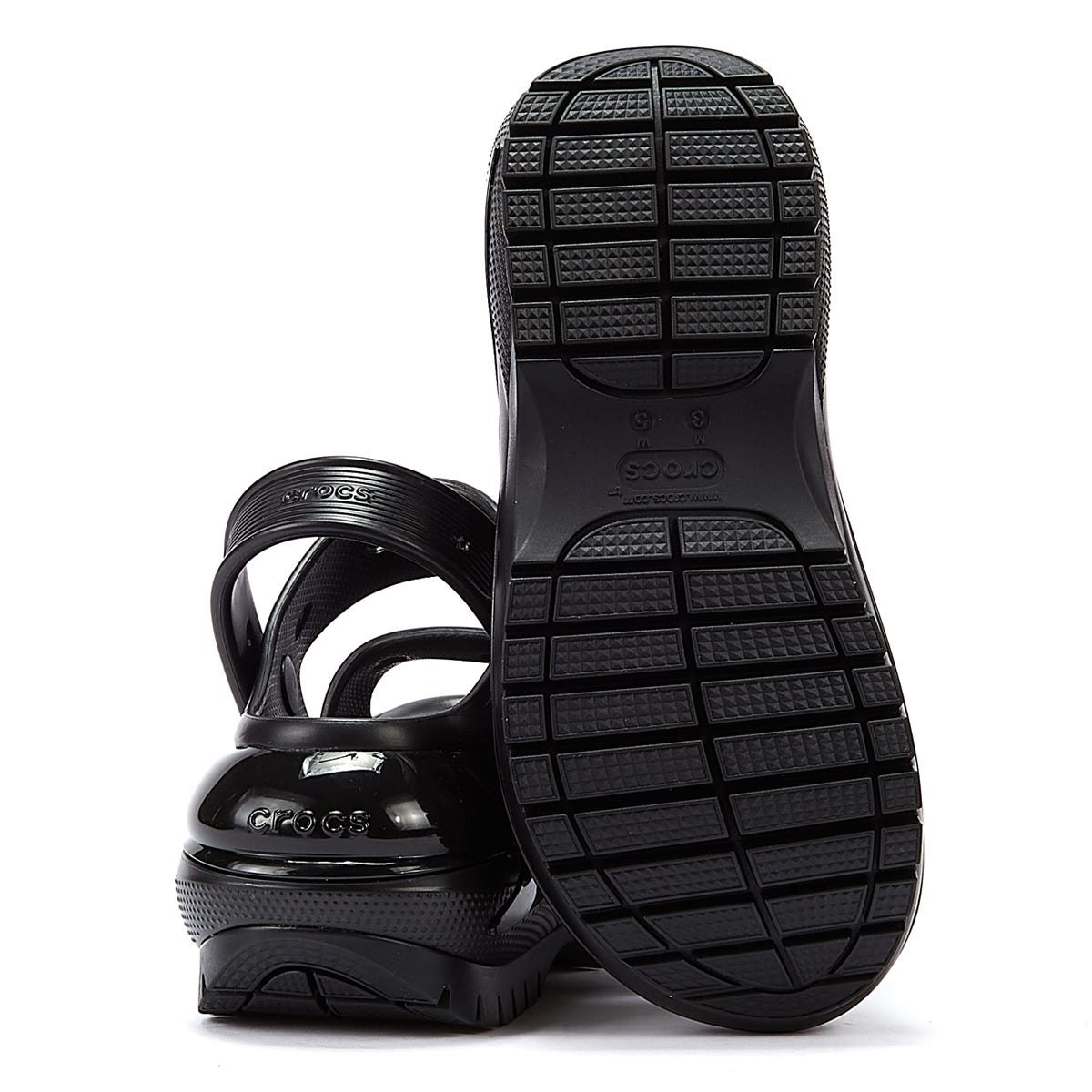 Crocs Classic Mega Crush Damen Schwarz Sandalen