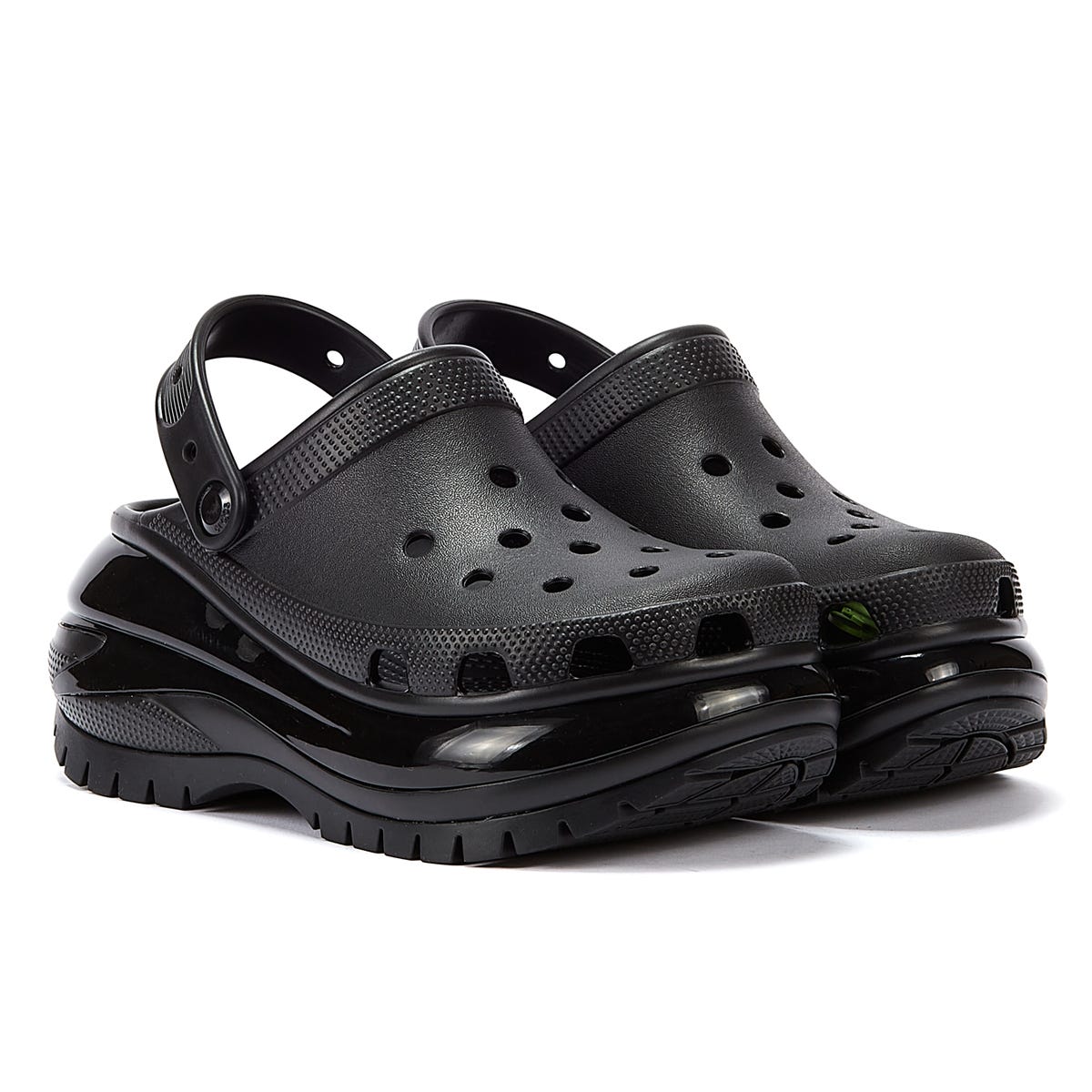 Crocs Classic Mega Crush Damen Schwarz Clogs