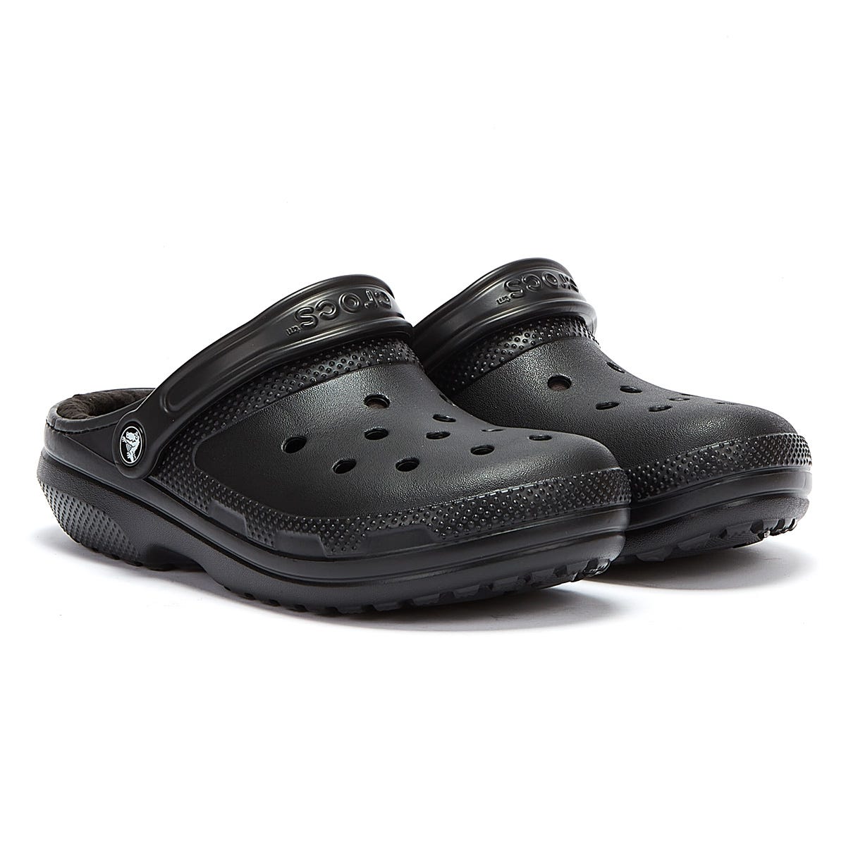 Crocs Klassische Gefütterte Schwarze Damen-Clogs