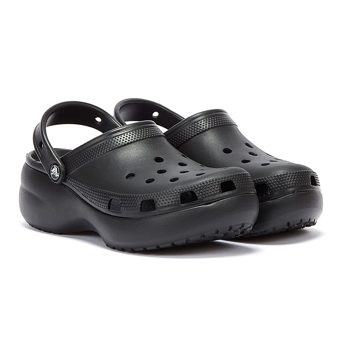 Crocs Classic Platform Damen Schwarz Clogs