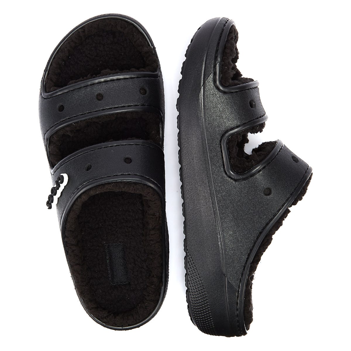 Crocs Klassische Cozzzy Damen-Sandalen In Schwarz.
