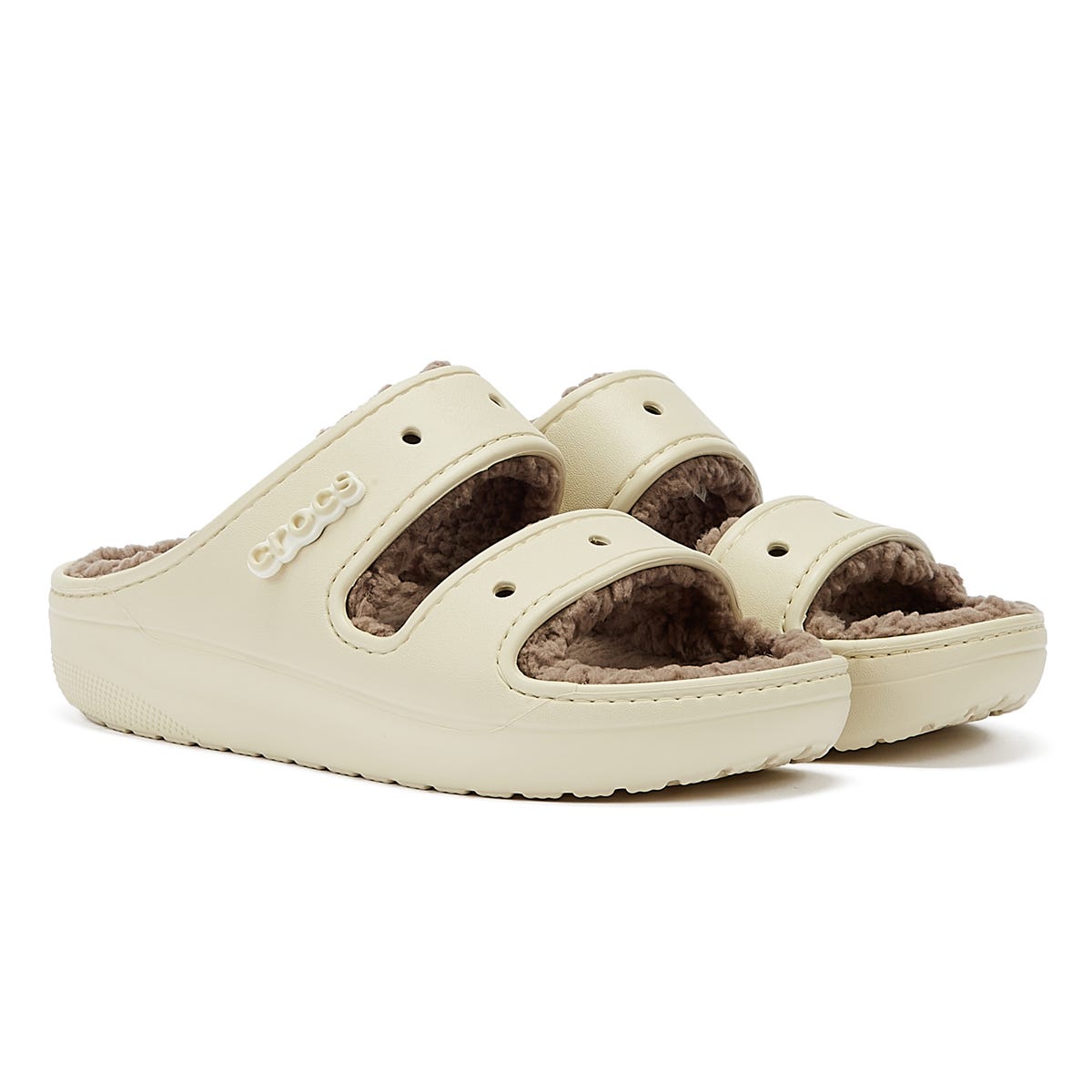 Crocs Klassische Cozzzy Damen Sandalen In Beige/Pilz