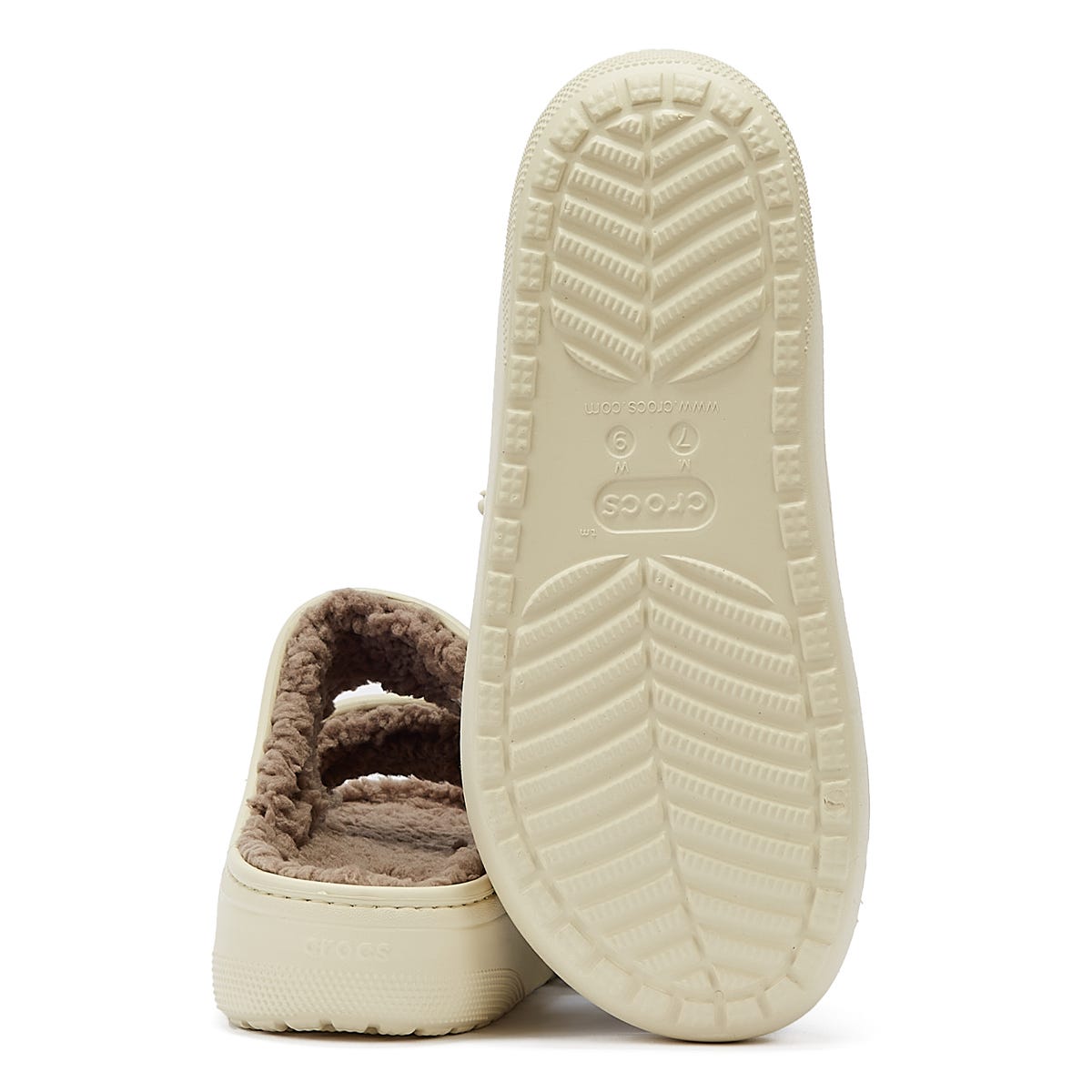 Crocs Klassische Cozzzy Damen Sandalen In Beige/Pilz