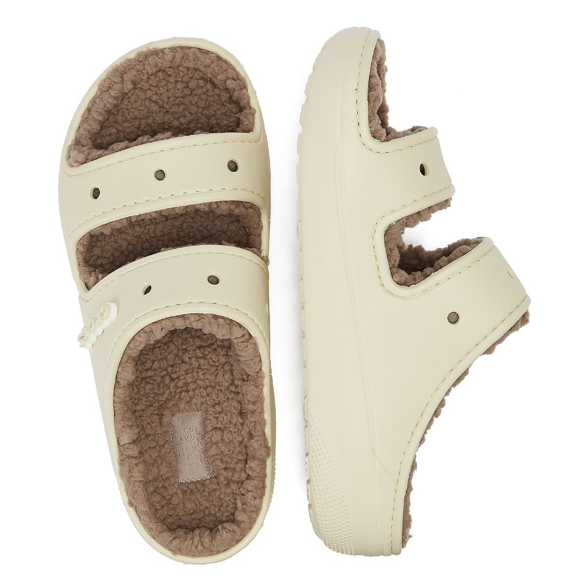 Crocs Klassische Cozzzy Damen Sandalen In Beige/Pilz