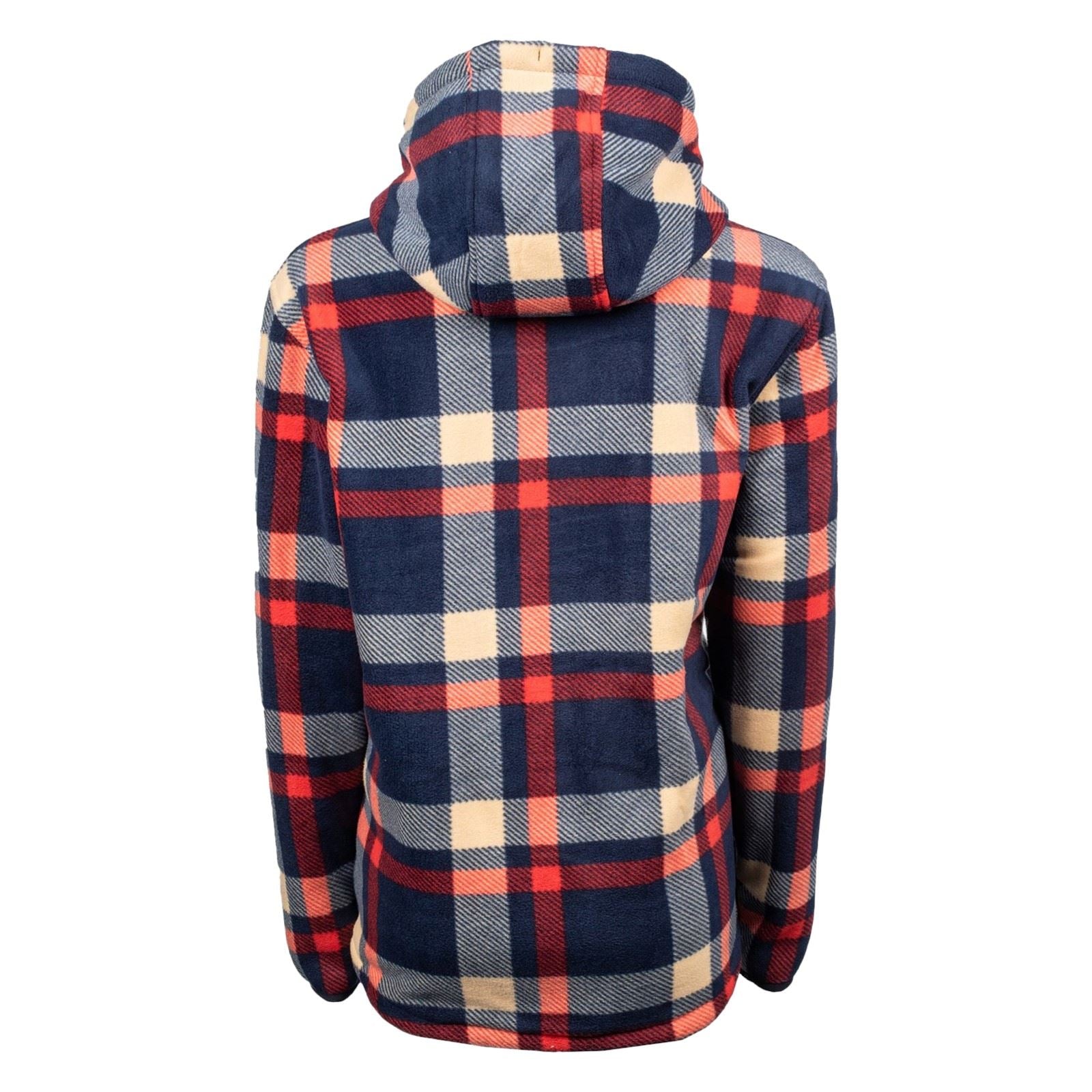 Hard Yakka Check Zoodie Polyester Damen Blau Kapuzenpullover