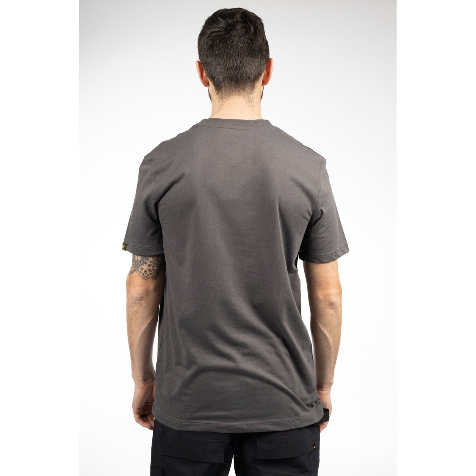 Caterpillar Graphic Baumwoll Kurzarm T-Shirts Für Herren In Grau