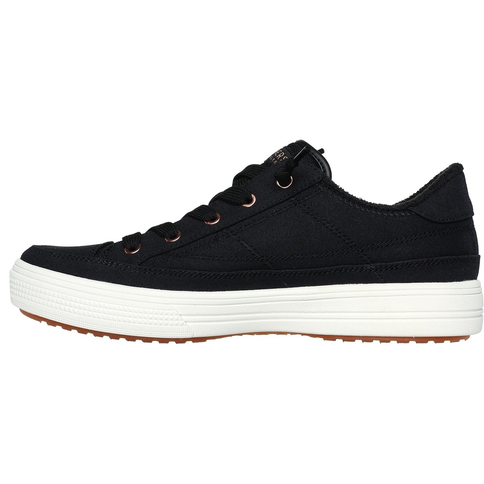 Skechers Arch Fit Arcade - Meet Ya There Textile Damen Schwarz Sneaker