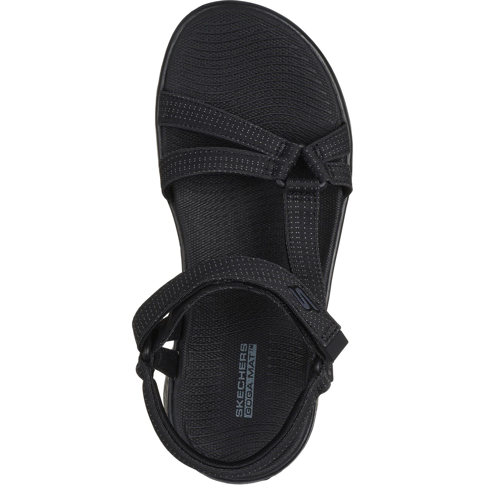 Skechers GO WALK Flex Sublime Polyester Damen Sandalen In Schwarz