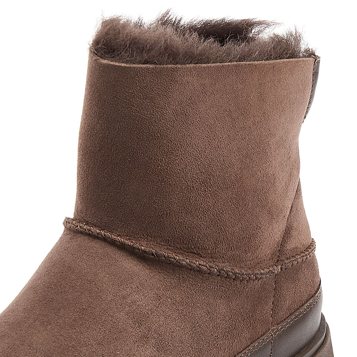 FitFlop Lammfell Damenstiefel In Schokoladenfarbe