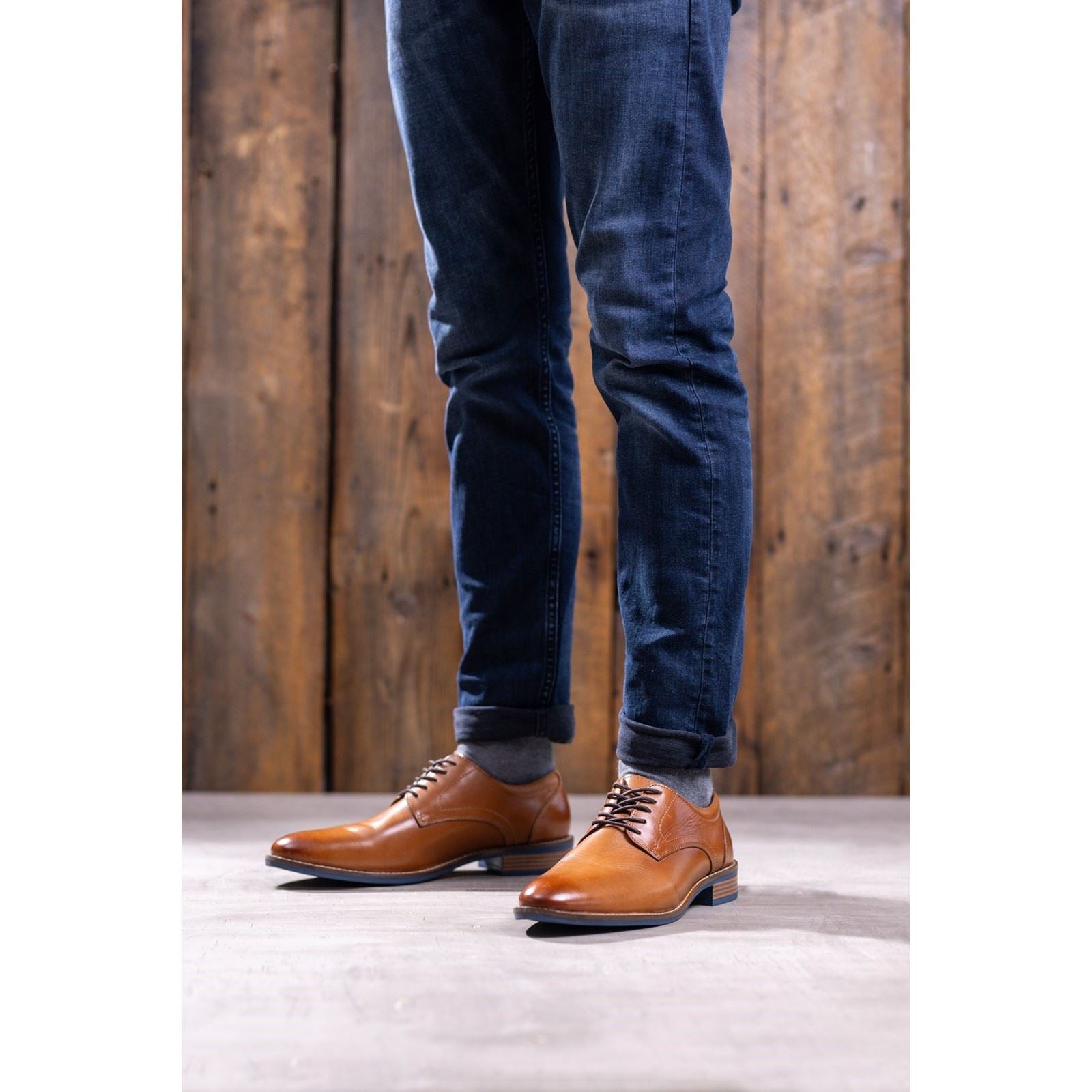 Hush Puppies Damien Lace Up Herren Lederschuhe In Tan Zum Schnüren