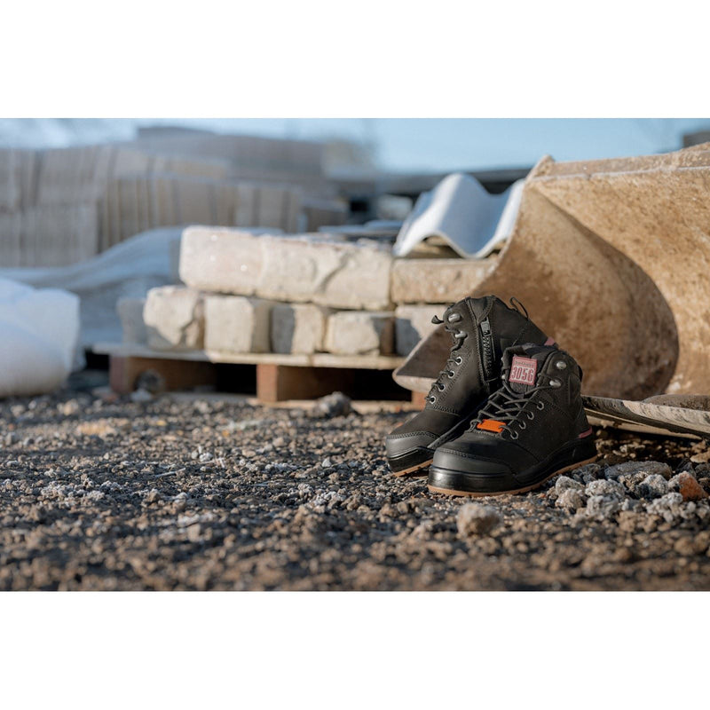 Hard Yakka Dreitausendsechsundfünfzig Spitze Leder Damen Schwarze Farbe Sicherheitsstiefel