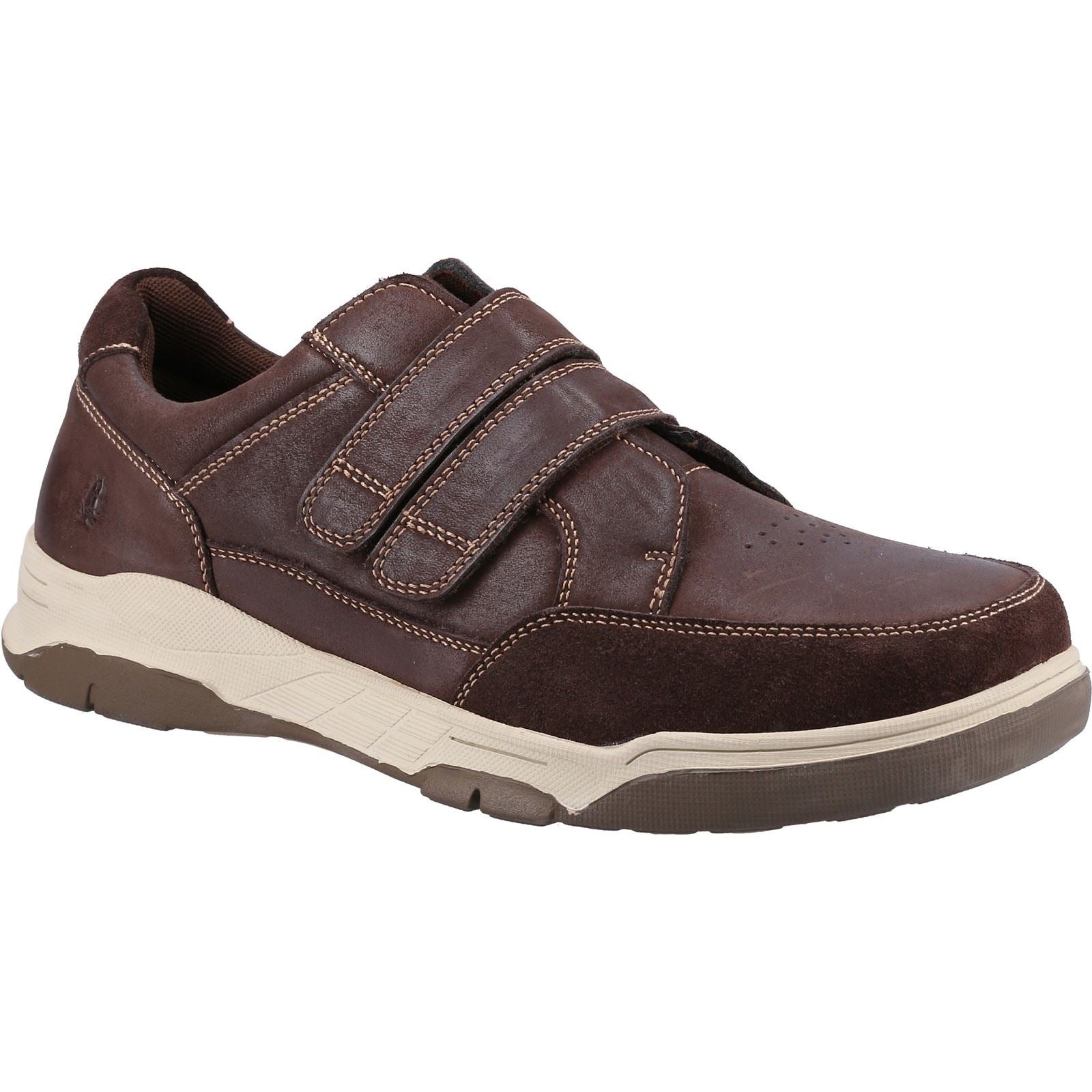 Hush Puppies Fabian Double Strap Leder Herren Braune Slipper