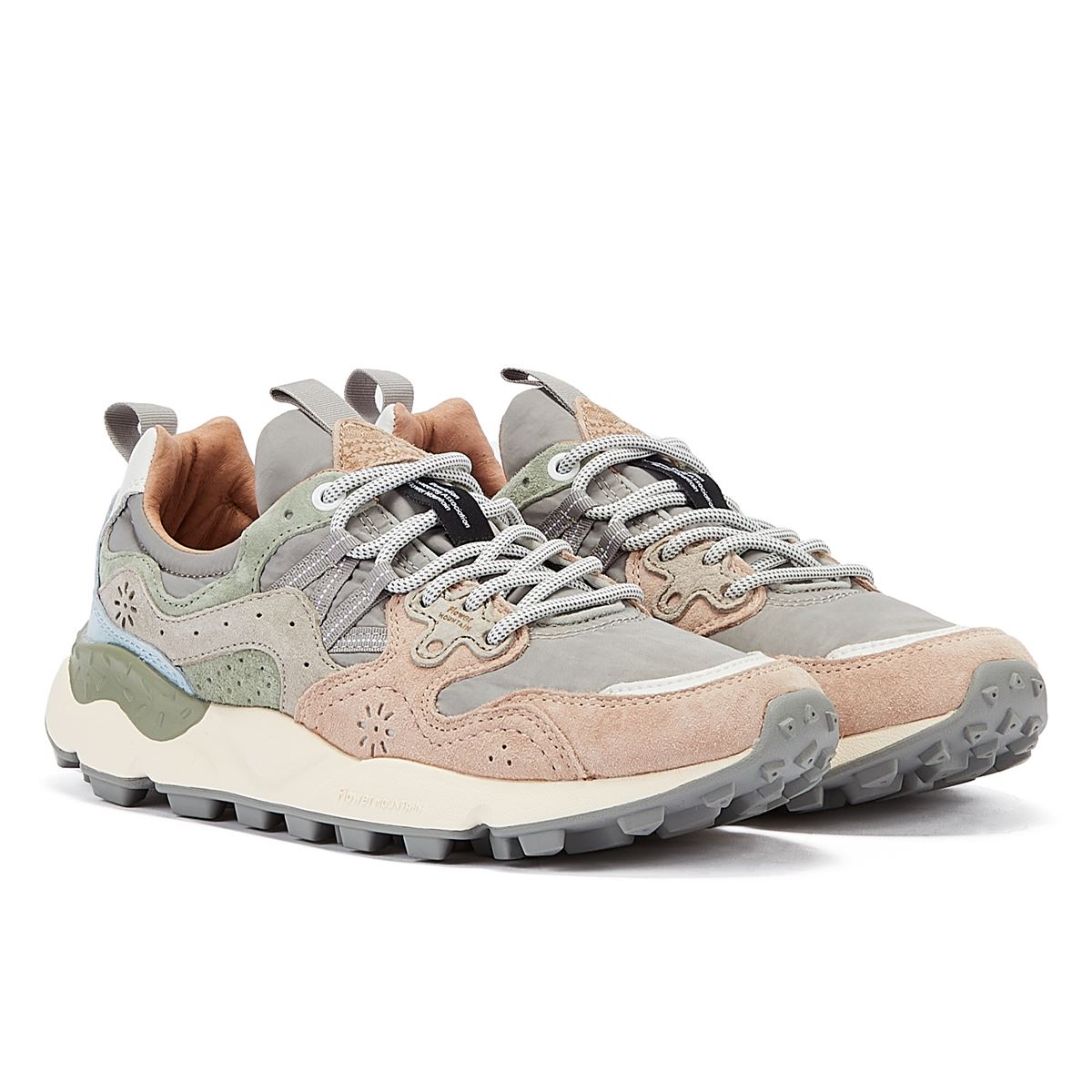 Flower Mountain Yamano 3 Uni Wildleder-Nylon Damen-Sneaker In Pink