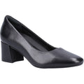 Hush Puppies Alicia Court Shoe Leder Damen Schwarze Absätze