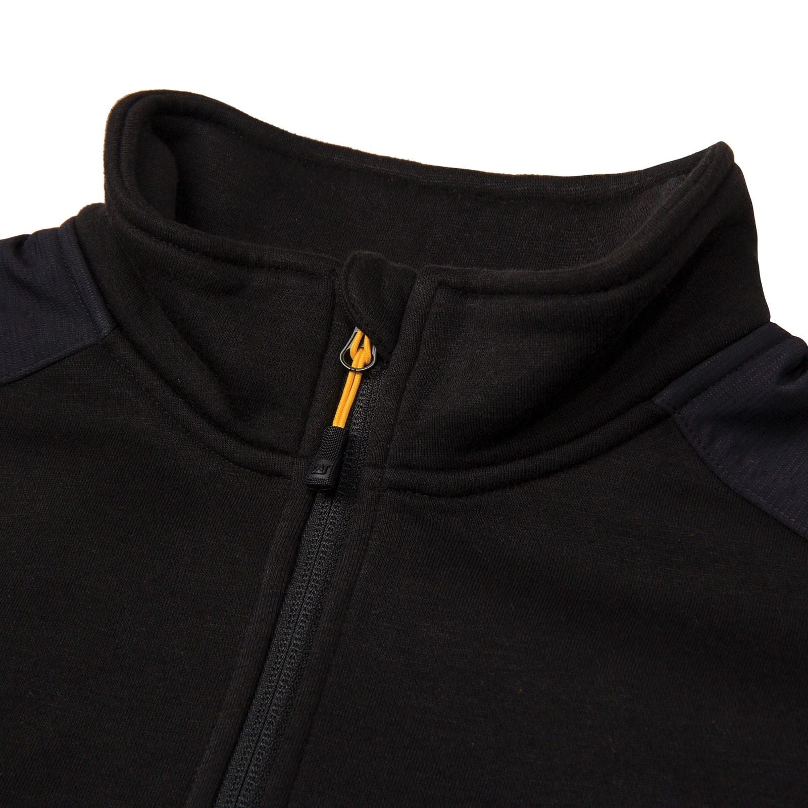 Caterpillar Essential 1/4 Zip Polyester Herren Schwarz Sweatshirt
