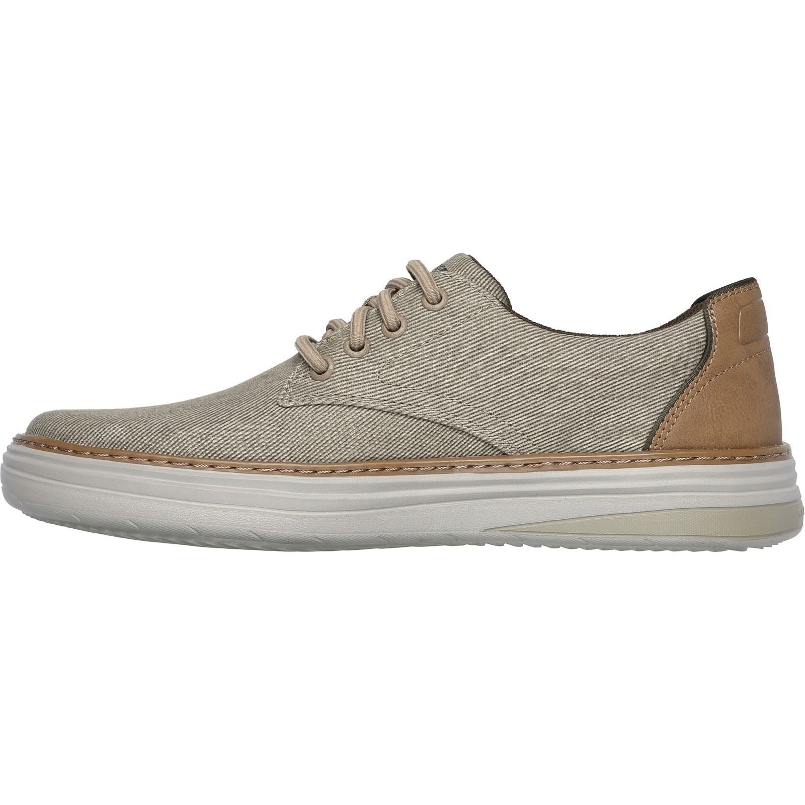Skechers Hyland Ratner Herren Halbschuhe Aus Baumwolle In Khaki Mit Schnürung