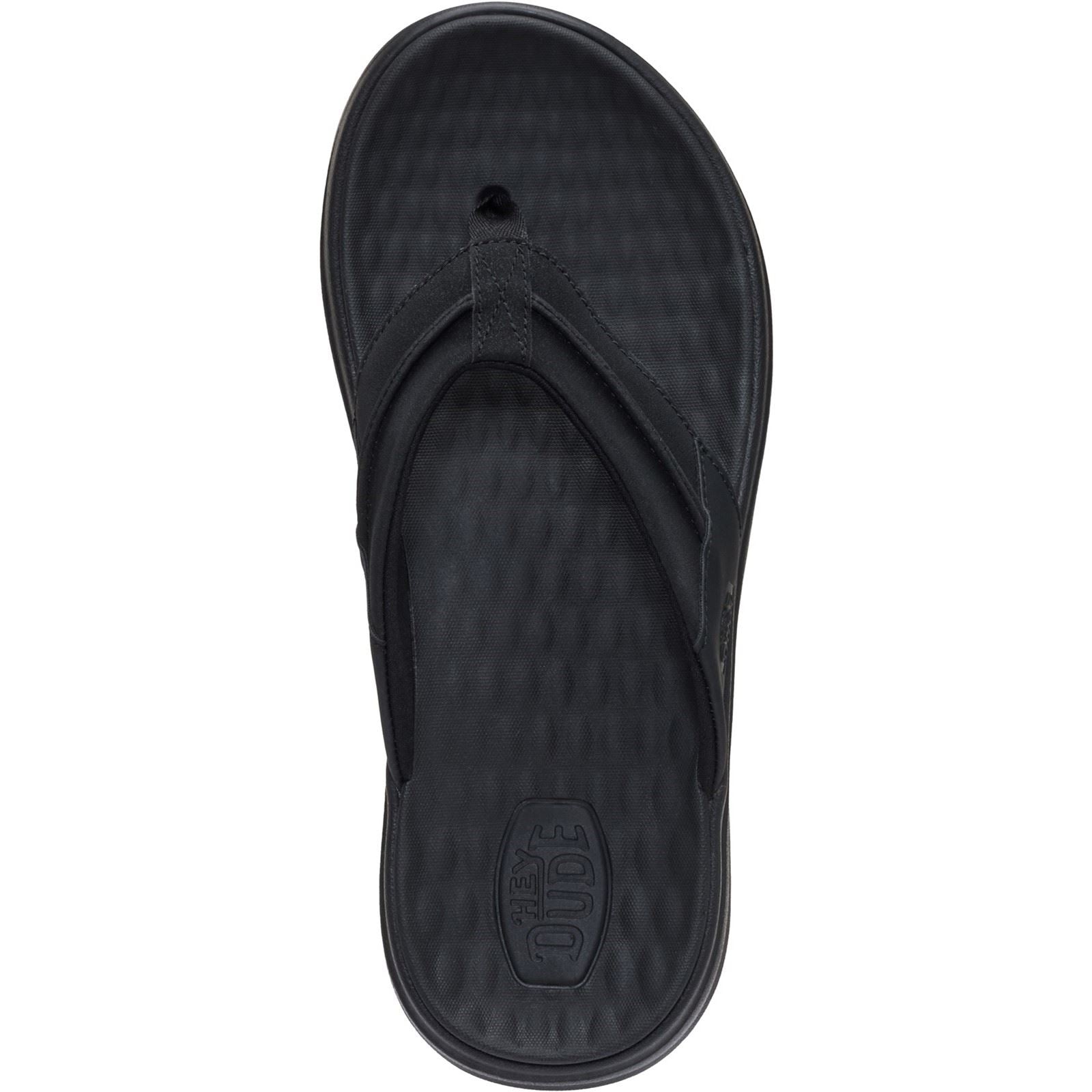 HEYDUDE Finn Flip Polyurethan Herren Schwarze Farbe Sandalen