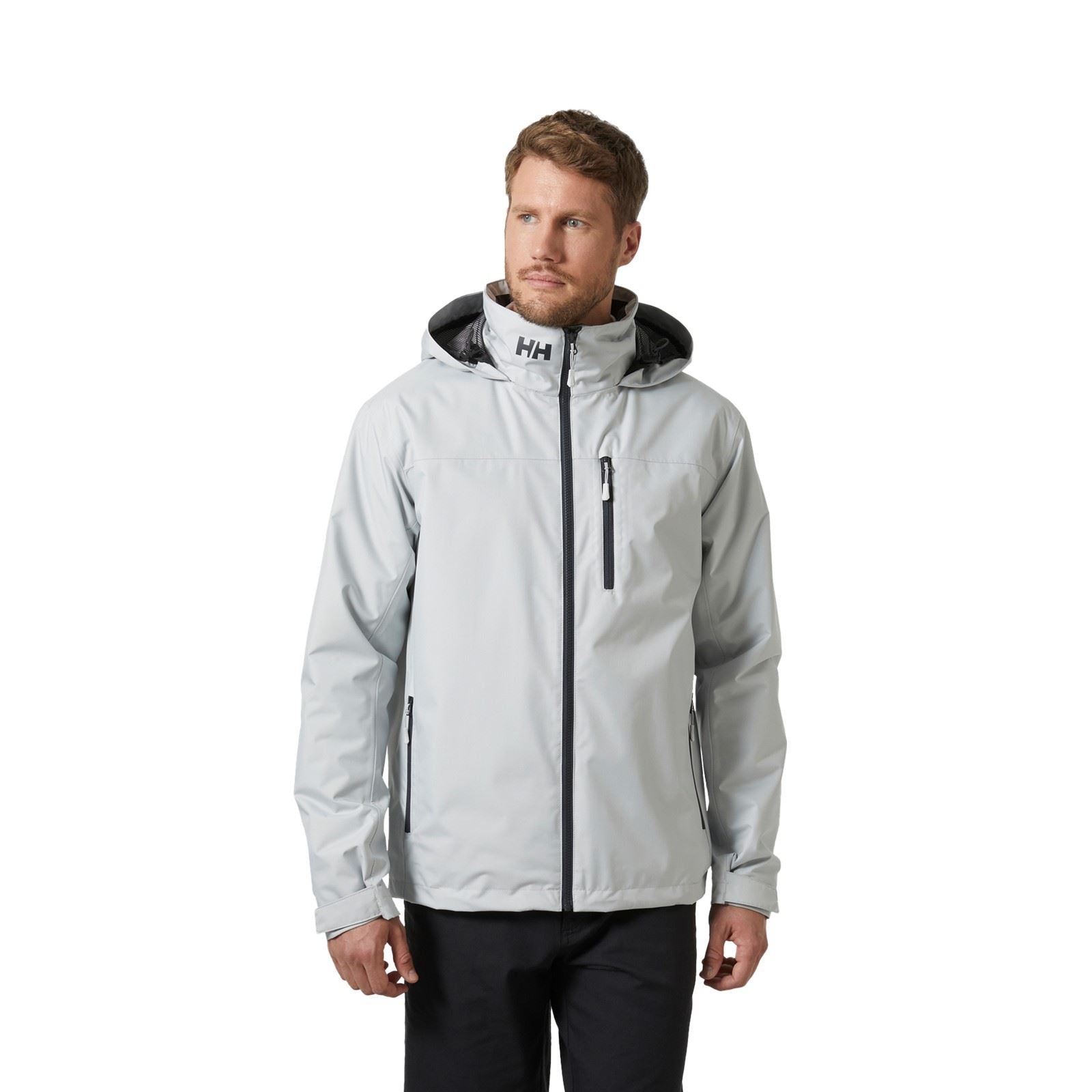 Helly Hansen Sport Crew Hooded Midlayer Sailing 2.1 Herren Graue Segeljacke