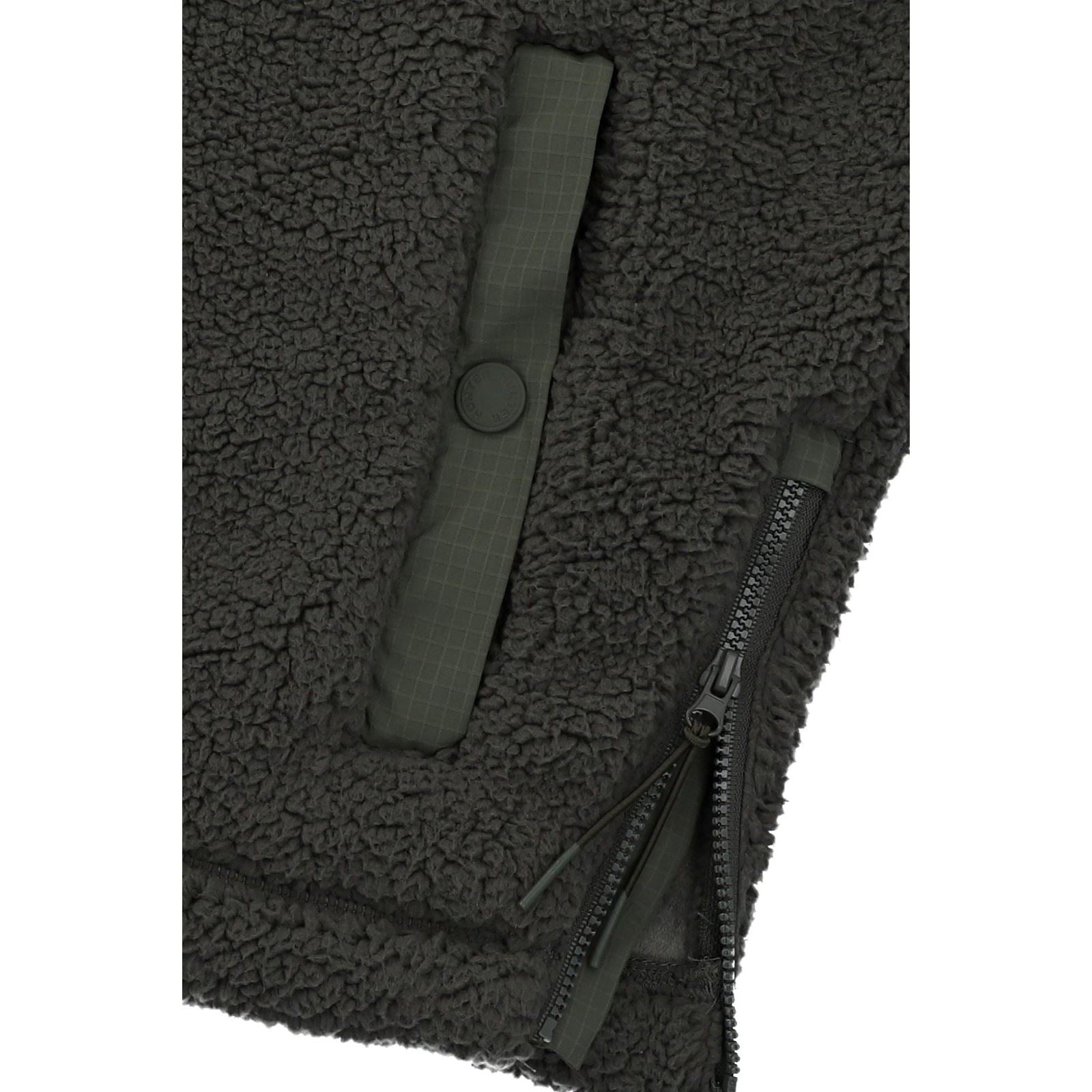 Hunter Tiorga 1/4 Zip Borg Fleece Polyester Herren Grüner Reißverschluss-Pullover