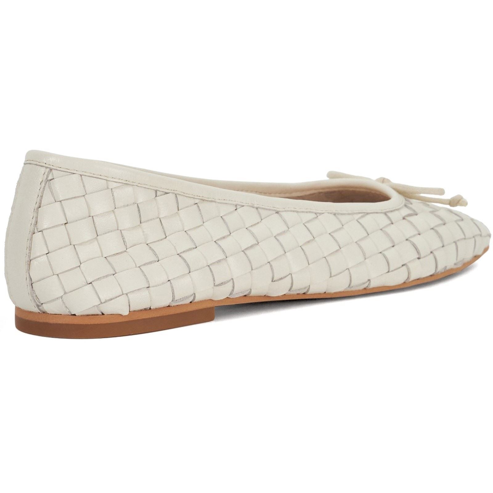 Dune Heat Damen Flachschuhe Aus Leder In Ecru