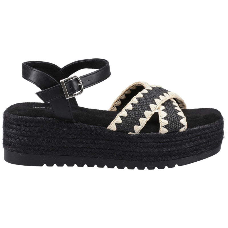 Hush Puppies Jemma Espadrille Polyurethan Damen Schwarze Farbe Sandalen