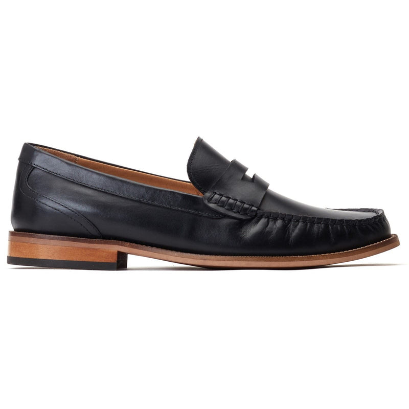 Base London Garfield Leder Herren Schwarze Mokassins
