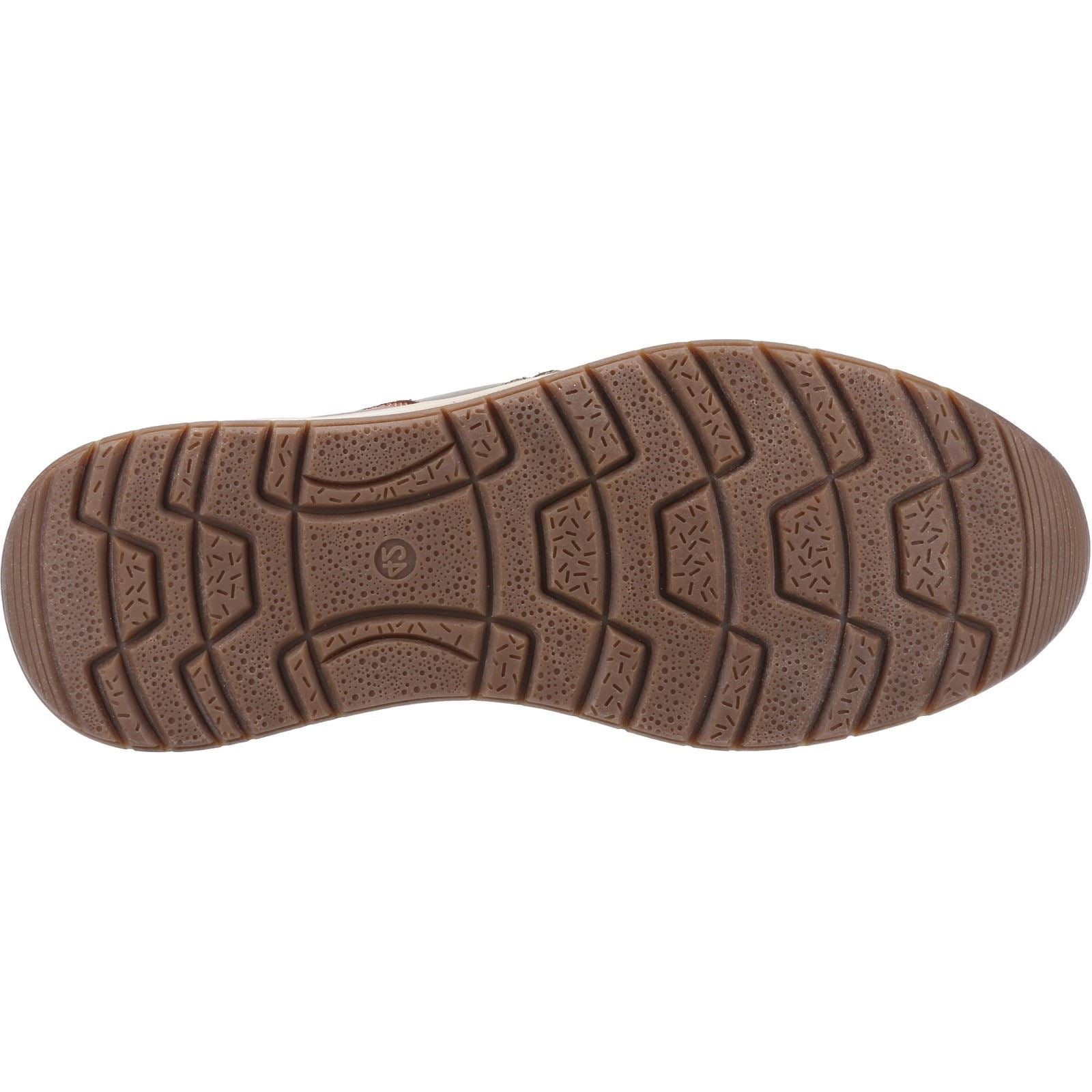 Hush Puppies Cole Herren-Lederloafer In Khaki/Marineblau/Braun-Leder-Mix