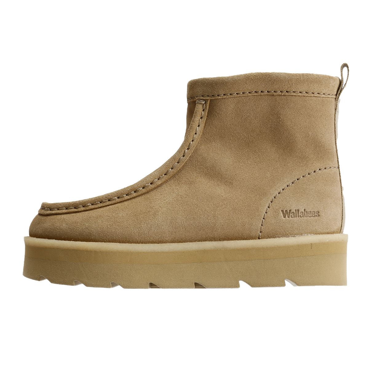 Clarks Originals Meare Rooey Wildleder Damen Stiefel In Beige