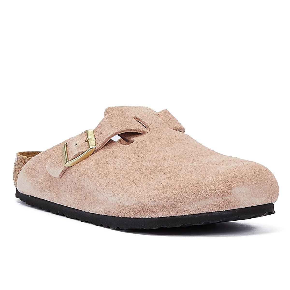 Birkenstock Boston Wildleder Damen Bequeme Schuhe In Hellrosa