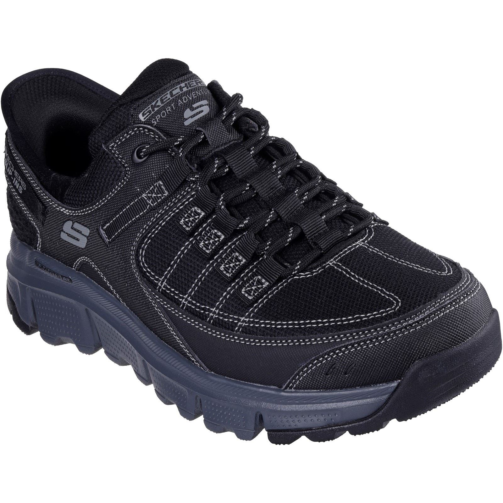 Skechers Summits AT Synthetische Herren-Wanderstiefel In Schwarz/Anthrazit.