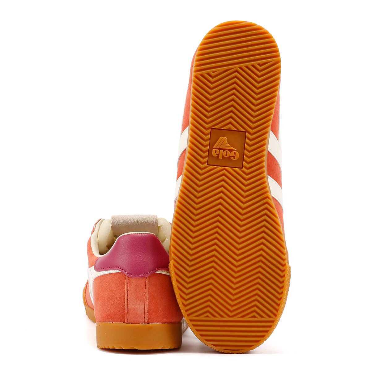 Gola Elan Damen Wildleder Turnschuhe In Orange