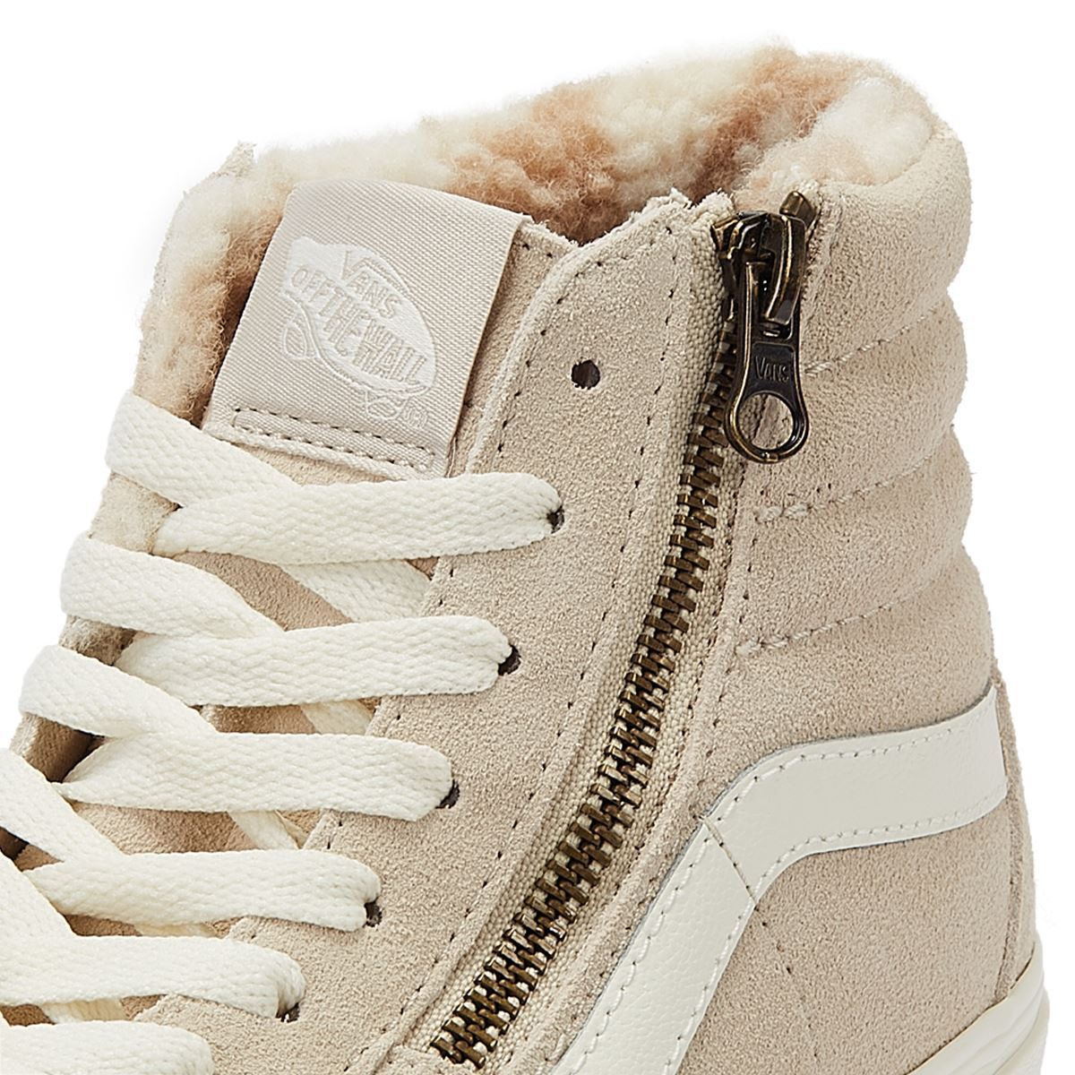 Vans Sk8-Hi Side-Zip-Eiche Damen Graue Turnschuhe