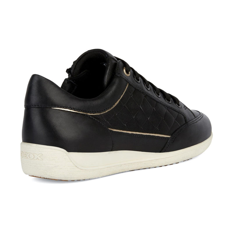 Geox D MYRIA Kunstleder-Damensneaker In Schwarz